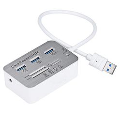 7 I 1 kortlæser med 3-port Usb 3.0 Hub,tf Card USB-adapter ekstern høj kvalitet