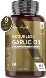 WeightWorld Valkosipulin pehmeät kapselit 15000mg - 180 (6 kuukautta) - vahva, vegaaninen kylmäpuristettu