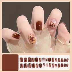 Bærbar negle patch aftagelig blød negle patch gelé lim færdig søm patch wearable nail patch Rosenhaven