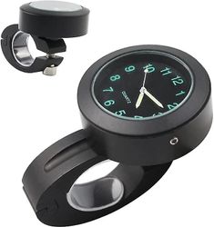 Tianzun Vanntett Universal Motorsykkel Styret Mount Watch, Motorsykkel Sykkel Styret Glow Klokke Svart