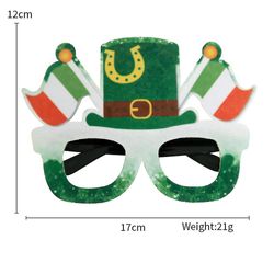 Clloio Halloween jul St. Patrick's Day briller foto rekvisitter dekoration Irish Day kostume tilbehør Party forsyninger favoriserer grøn G 1Pc