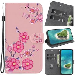 Nokia C2 2nd Edition Case, mønster læder flip wallet kortholder kompatibel med Nokia C2 2nd Edition Cover - Sakura