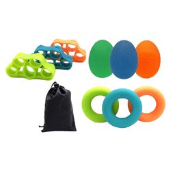 9kpl silikoninen kädensijan vahvistaja, sormiharjoittelulaite, käsiharjoittelulaite lihasharjoitteluun, aikuiset, lapset, aikuiset Monivärinen Multi