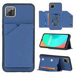 Gangxun Sag For Realme C11 Vintage Cuir Cover Læder sag Kofanger - Noir