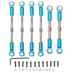 RC metallinen vetotanko ohjaus servo lenkki vivut raidetanko WLtoys 144001 124018 124019 1/14 RC CarBlue