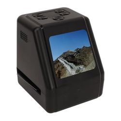 Digital Film & Slide Scanner, konverterar 135, 110, 126KPK och Super 8mm film/diabilder/negativ till 12MP J Svart