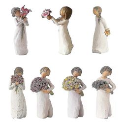 Suojelusenkelihahmo, rukoileva enkeliveistos, kodin sisustuslahja rakkauden, kiitollisuuden, ystävyyden osoittamiseksi