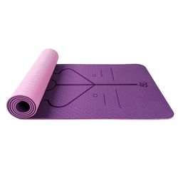 Aoweisia Homemiyn Dobbelt-lag Tpe Kropsholdning Line Blød tyk Yoga Mat 183 * 61 * 0.6cm Lilla 183*61*0.6cm
