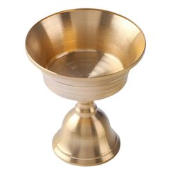 Tiibetin buddhalaiset tarvikkeet Temppelit Öljypolttimet Ghee-lamppu Voi Lampun pidike Messinki Lämpökynttilän Jalka Kuppi Pöydän Koristeet XL