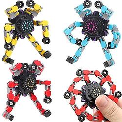 AIR Fingerspids spinning top fokus legetøj med transformerbar kæde spiral deformerbar (3 Pack) 3pcs