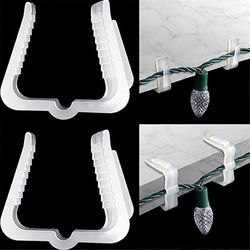 100 kpl jouluvaloklipsuja ulkokoukkuja jouluhenkari valkoinen