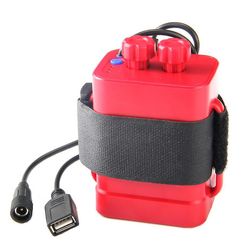 Coosilo 6-slot lithiumbatterioplader, 18650 vandtæt batteriboks, Usb 5v outputbatteripakke rød