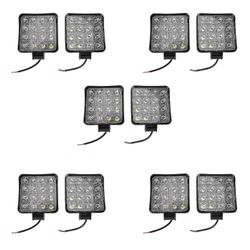 Ddyyhe 10 kpl 48w 6000k led-pistepalkki neliön työvalot lamppu traktori suv-kuorma-auto 4wd 12v 24v