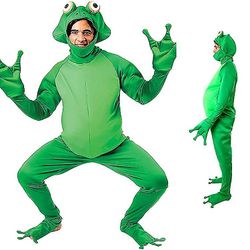 Mænds grønne frø spil kostume Cosplay grøn frø scene kostume XXL