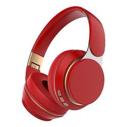 Bluetooth-kuulokkeet Stereo-subwoofer taitettava urheilukuuloke mikrofonilla Punainen