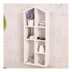 Ruili Creative Træ væg opbevaring Rack vægdekoration Kosmetik Display Rack beige