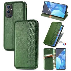 Kompatibel med Oneplus 9 Pro Flip Case Etui Vintage Wallet Flip Cover med magnetisk lukning Coque - Blå grøn