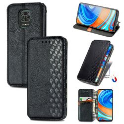 Kompatibel med Xiaomi Redmi Note 9s / 9 Pro / 9 Pro Max Flip Case Etui Vintage Wallet Flip Cover med magnetisk lukning Coque - Blå sort