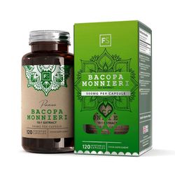 Focus Supplements Bacopa Monnieri (500mg) 1 Bottle (120 Capsules)