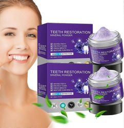 Unbrand Hampaiden palauttaminen mineraalijauhe, hampaiden valkaisujauhe hampaille ja ikenille Raikas hengitys orgaaninen kirkastava hammas mineraal...