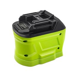 RYB18MT akkusovitin Ryobi 18V ONE+ Li-Ion -akulle P107 P108 Muunna Makitan 18 V: n litiumioniakkuisille sähkötyökaluille vihreämusta