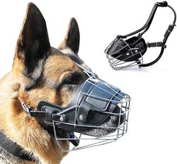 Super metal næsehund næsepartiet Læder næsepartiet til store hunde 2XL