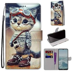 Foxdock Sag til Nokia G20/ G10 / 6,3 Creative Mønster Tui magnetiske kort Holder Tegnebog - Kitten