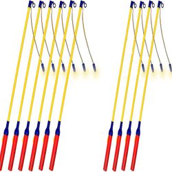 10x lyktepinne for barn lanterner for st 40 cm i sett lykt med stang og lett elektrisk batteri drevet