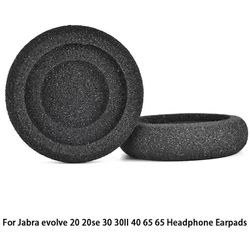 unbrand Erstatning øreputer For Jabra Evolve 20 20se 30 30ii 40 65 65 hodetelefon øreputer Soft Memory Foam Sponge Cover Øretelefon Sleeve Svart