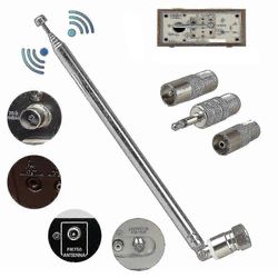 Fm Radio Antenni Fm Teleskooppi antenni 75 Ohm F tyyppi Uros Pistoke liitin