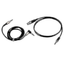 1 stk 3,5 mm jack albue hovedtelefon bil aux audio forlængerkabel & 1 stk 3,5 mm stik til 3 pin mini xlr