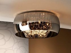 Schuller Lighting Schuller Argos - 6 Let Dimmable Crystal Flush Loft Light med fjernbetjening Chrome, Mirror, G9