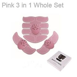 Ny Smart Ems MuskelStimulator Abs Abdominal Muscle Toner Body Fitness Shaping Massage Patch Slankende Træner Exerciser Unisex Pink