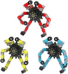 AIR 3 Pack Transformable Fingerspids Gyro cykel kæde mekanisk spiral twister 3pcs