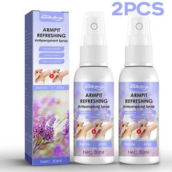 1/2st 30ml lavendel deodorant svett kropp lukt borttagning underarm lukt spray arom 2Pcs