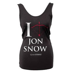 Kvinders Game of Thrones jeg elsker Jon Snow Vest top Sort Small