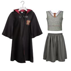 3-14 år Barn Tenåringer Gutter Jenter Harry Potter Hermione Granger Gryffindor Cosplay Uniform Kostymer Antrekk Sett gaver jente 11-14 Years