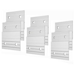 Ranskalainen kiinnikkeiden ripustin Z-Clips - 6 paria alumiinista seinäkiinnityssarjaa peileille, kuville, kehyksille Hopea