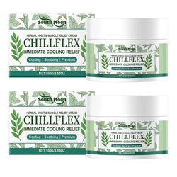 Yrttipohjainen nivel- ja lihaskipuja lievittävä hierontavoide CHILLFLEX viilentävä ja välittömästi lievittävä rasvaton mentoligeeli nivelkipuihin 2pcs