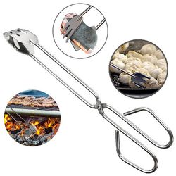 Praktisk bbq værktøjer rustfrit stål saks type grillet mad klip Large