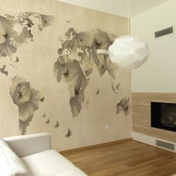 IlyDecor Carta da parati mappamondo - Sommerfugle i sløvhed 300x231