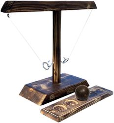 AIR Kroge Ring 7'er spil med Shot Ladder Bundle Håndlavet træ _E 5 huller