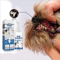 Pet Tartar Remover Oral Foam kissoille ja koirille Hammaskiven puhdistus, keltaisten hampaiden poisto Pahanhajuinen hengitys Hampaiden puhdistus 1PC