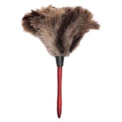 Feather Duster Soft Antistaattinen ympäristöystävällinen pestävä kierrätettävä puhdistus strutsi hiukset puinen kahva pörröinen duster kotiin D