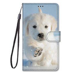 Yhteensopiva Asus Zenfone 9 maalattu läppäkansi magneettinen Coque Cover Etui Closure - valkoinen pentu