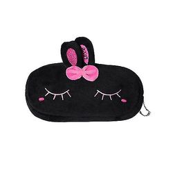 Barsinfi Sød tegneserie blyant taske dyreelever kreativ gave brevpapir boks Black rabbit