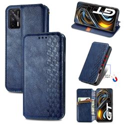 Kompatibel med Realme Gt Neo / Gt Neo2t Flip Case Etui Vintage Wallet Flip Cover med magnetisk lukning Coque - Blå