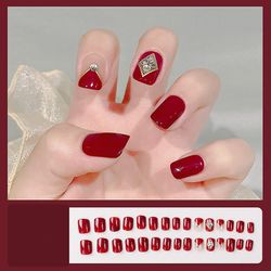 Bærbar negle patch aftagelig blød negle patch gelé lim færdig søm patch wearable nail patch Flamme daggry