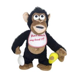 Electric Monkey -pehmolelu äänimagneettisella banaaninhallinnalla animoitu simpanssinukkelahja lapsille Musta
