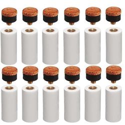 12 settiä 12 mm:n biljardibiljardivihjeiden kärjet Messinkiruuvin vaihtokärjet Pool Cue Ferrulella snooker Pool Cuesille Kortiteräänä